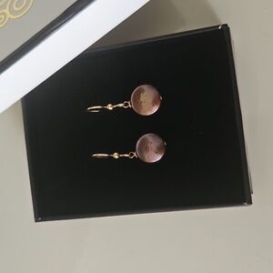 Gold-filled Coin Pearl Drop Earrings